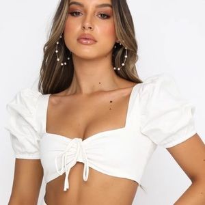 SOLD OUT White Fox Boutique | NWOT White Crop Top